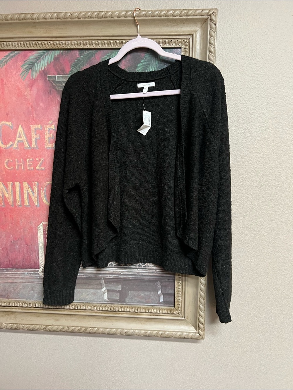 Maurices Black Open-Front Shrug